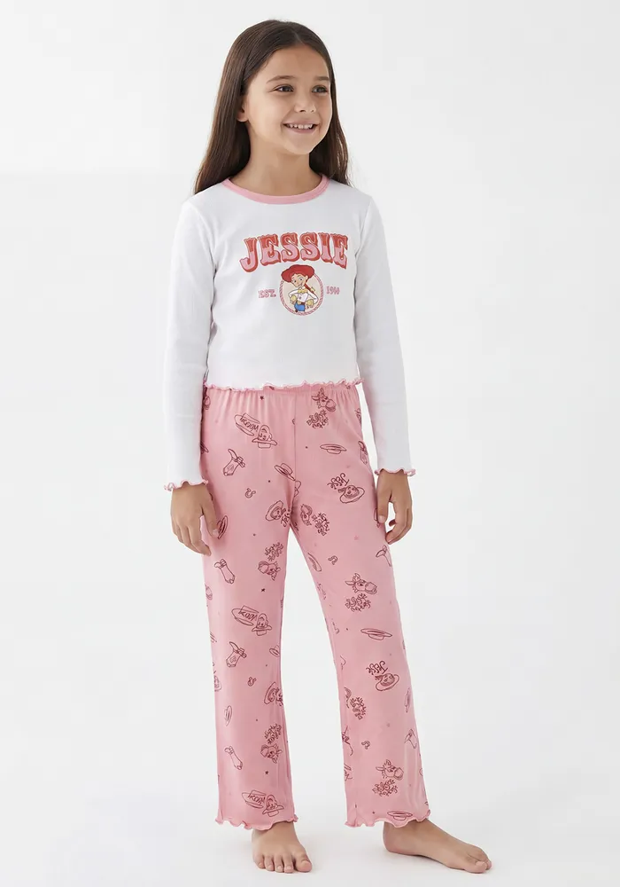 Pijama Pantalon Tela Piel Durazno De La Vaquera Jessie